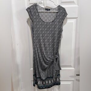 Max Edition Black and White Geometric Dress